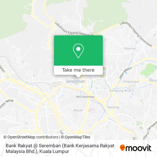 Bank Rakyat @ Seremban (Bank Kerjasama Rakyat Malaysia Bhd.) map