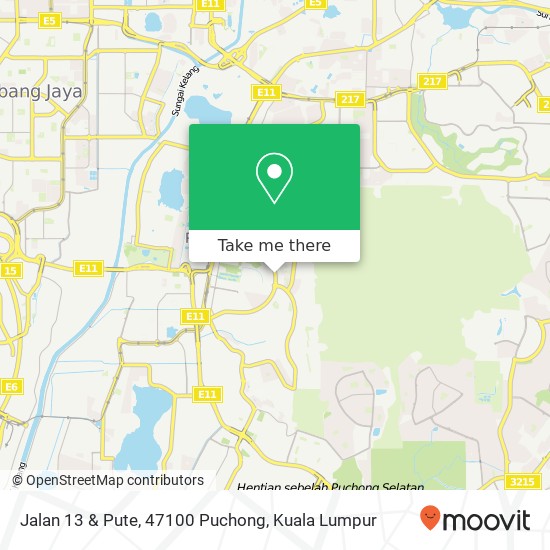 Jalan 13 & Pute, 47100 Puchong map