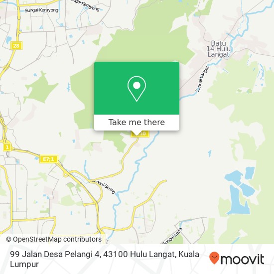 99 Jalan Desa Pelangi 4, 43100 Hulu Langat map