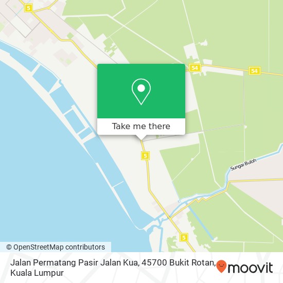 Peta Jalan Permatang Pasir Jalan Kua, 45700 Bukit Rotan