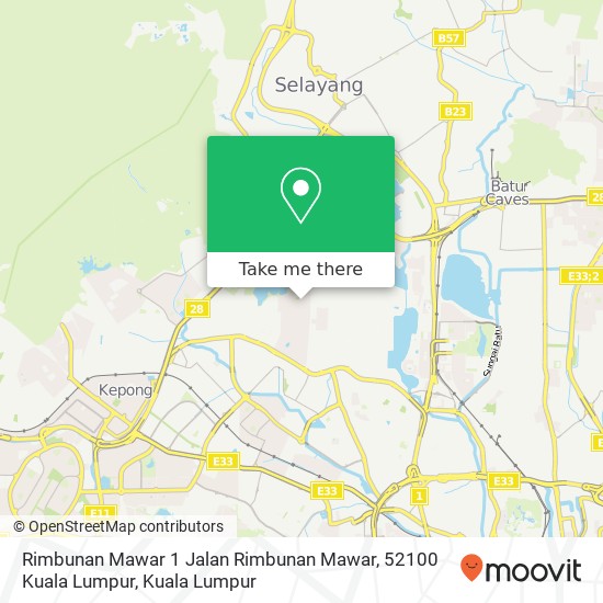 Rimbunan Mawar 1 Jalan Rimbunan Mawar, 52100 Kuala Lumpur map