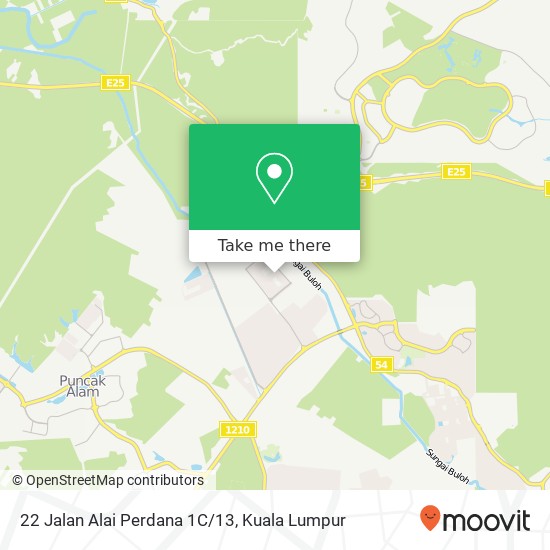Peta 22 Jalan Alai Perdana 1C / 13, 42300 Puncak Alam
