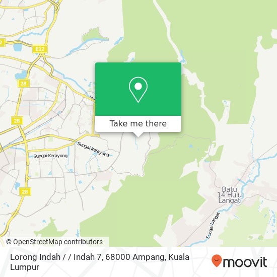 Peta Lorong Indah / / Indah 7, 68000 Ampang