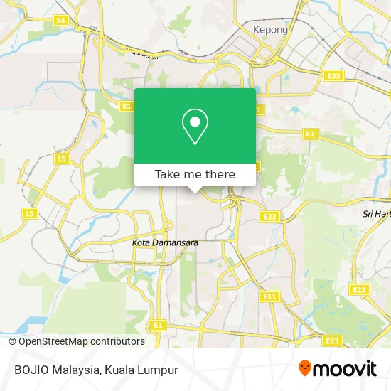 BOJIO Malaysia map