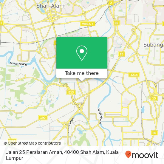 Jalan 25 Persiaran Aman, 40400 Shah Alam map