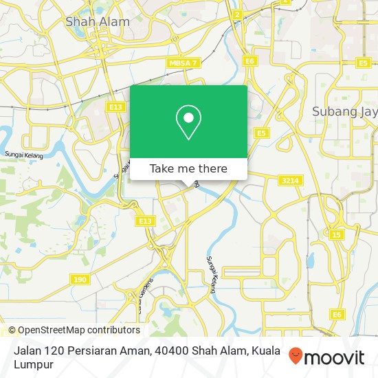 Peta Jalan 120 Persiaran Aman, 40400 Shah Alam