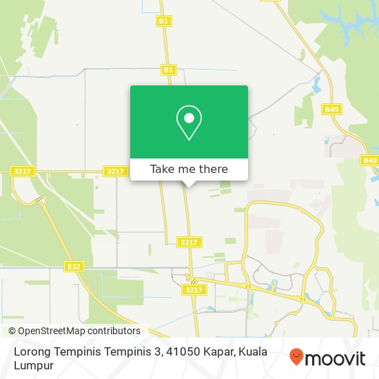 Peta Lorong Tempinis Tempinis 3, 41050 Kapar