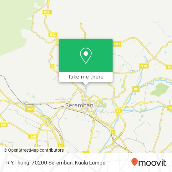 R.Y.Thong, 70200 Seremban map