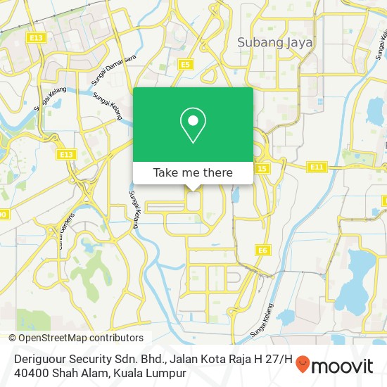 Peta Deriguour Security Sdn. Bhd., Jalan Kota Raja H 27 / H 40400 Shah Alam