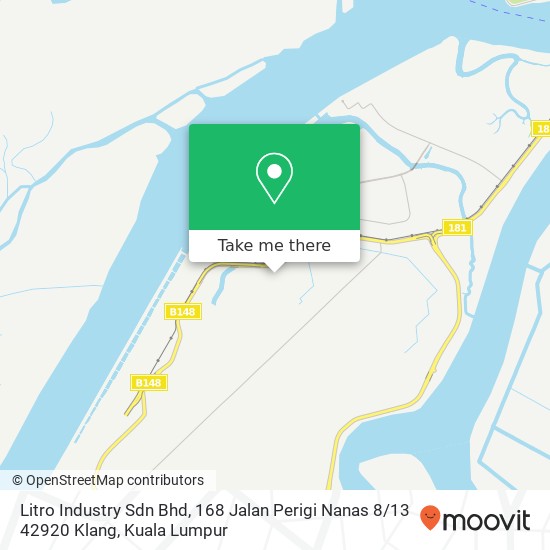 Litro Industry Sdn Bhd, 168 Jalan Perigi Nanas 8 / 13 42920 Klang map