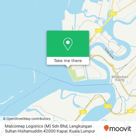 Malconrep Logistics (M) Sdn Bhd, Lengkungan Sultan Hishamuddin 42000 Kapar map