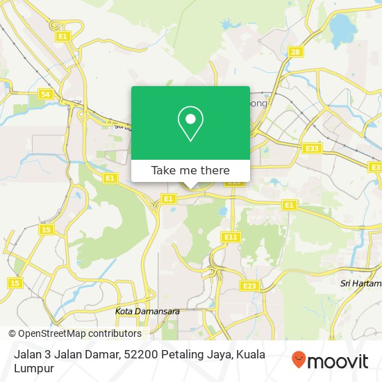 Jalan 3 Jalan Damar, 52200 Petaling Jaya map