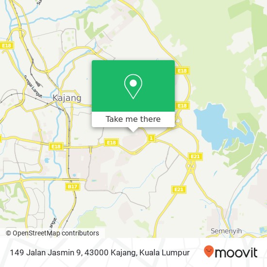 149 Jalan Jasmin 9, 43000 Kajang map