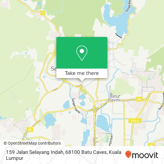 Peta 159 Jalan Selayang Indah, 68100 Batu Caves