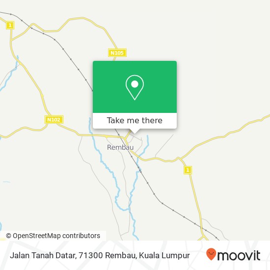 Peta Jalan Tanah Datar, 71300 Rembau