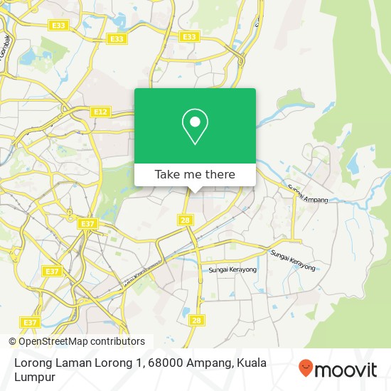 Peta Lorong Laman Lorong 1, 68000 Ampang