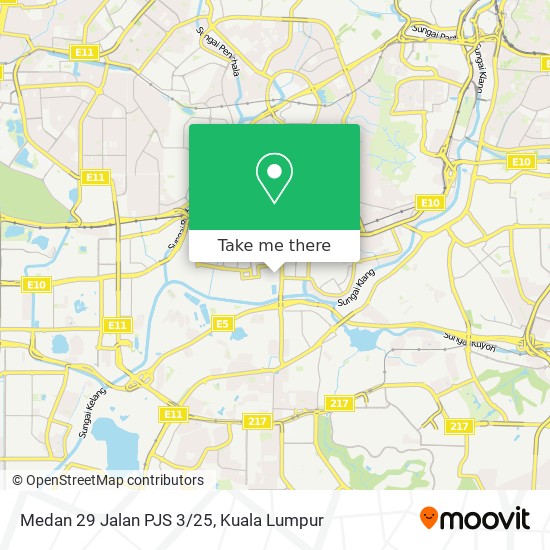 Medan 29 Jalan PJS 3/25 map