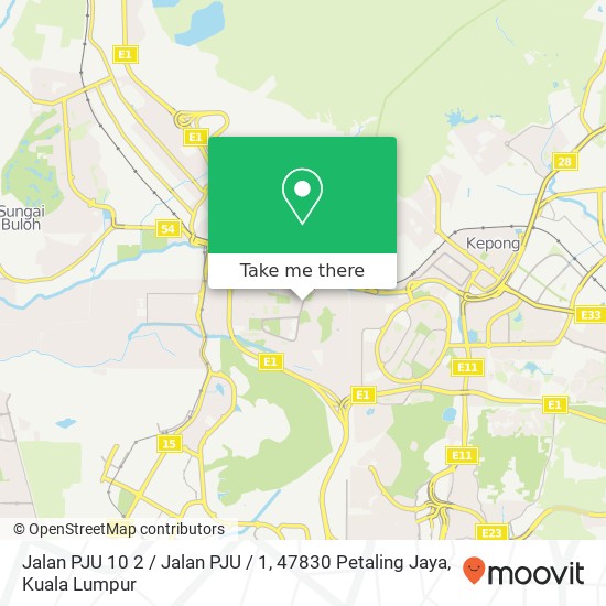 Jalan PJU 10 2 / Jalan PJU / 1, 47830 Petaling Jaya map
