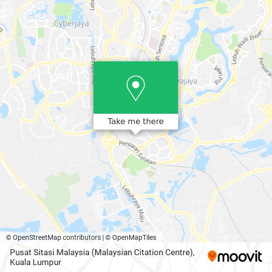 Pusat Sitasi Malaysia (Malaysian Citation Centre) map