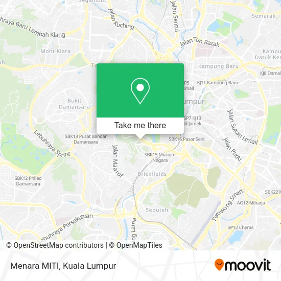 Menara MITI map