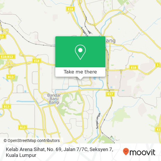 Kelab Arena Sihat, No. 69, Jalan 7 / 7C, Seksyen 7 map