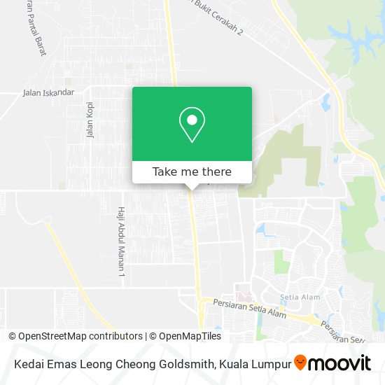 Peta Kedai Emas Leong Cheong Goldsmith