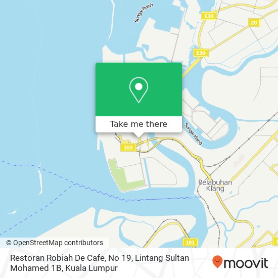 Restoran Robiah De Cafe, No 19, Lintang Sultan Mohamed 1B map