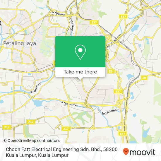 Peta Choon Fatt Electrical Engineering Sdn. Bhd., 58200 Kuala Lumpur