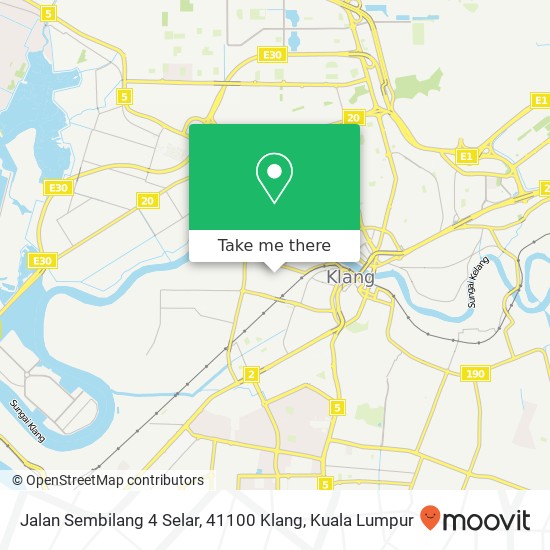 Peta Jalan Sembilang 4 Selar, 41100 Klang