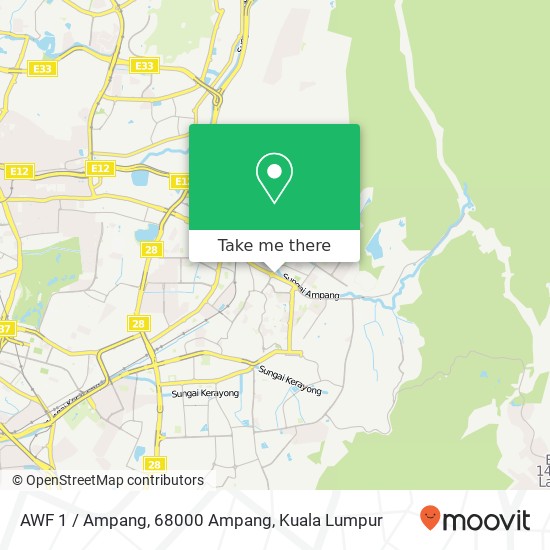 AWF 1 / Ampang, 68000 Ampang map