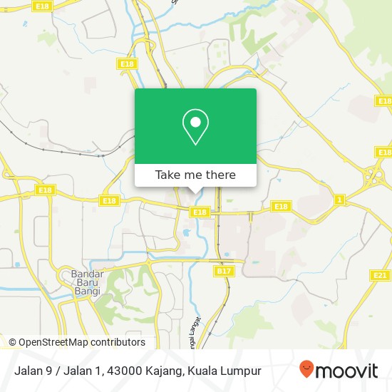 Jalan 9 / Jalan 1, 43000 Kajang map