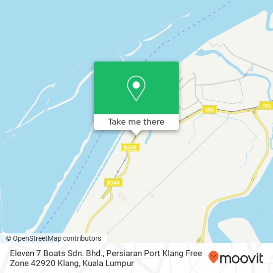 Peta Eleven 7 Boats Sdn. Bhd., Persiaran Port Klang Free Zone 42920 Klang