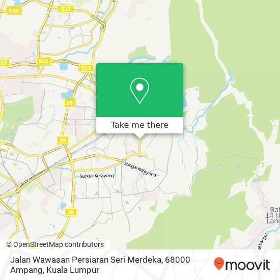 Jalan Wawasan Persiaran Seri Merdeka, 68000 Ampang map