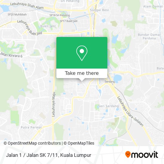 Peta Jalan 1 / Jalan SK 7/11