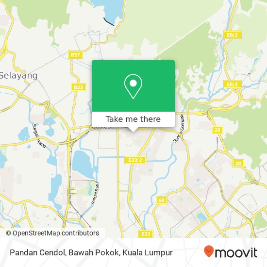 Pandan Cendol, Bawah Pokok map