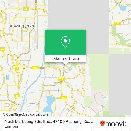 Nesh Marketing Sdn. Bhd., 47100 Puchong map