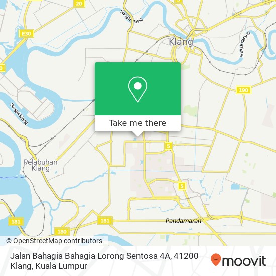 Peta Jalan Bahagia Bahagia Lorong Sentosa 4A, 41200 Klang