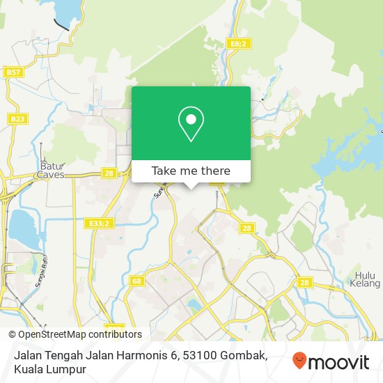 Jalan Tengah Jalan Harmonis 6, 53100 Gombak map