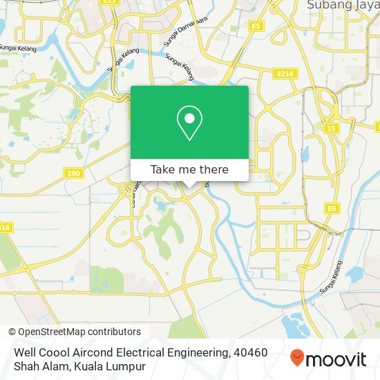 Well Coool Aircond Electrical Engineering, 40460 Shah Alam map