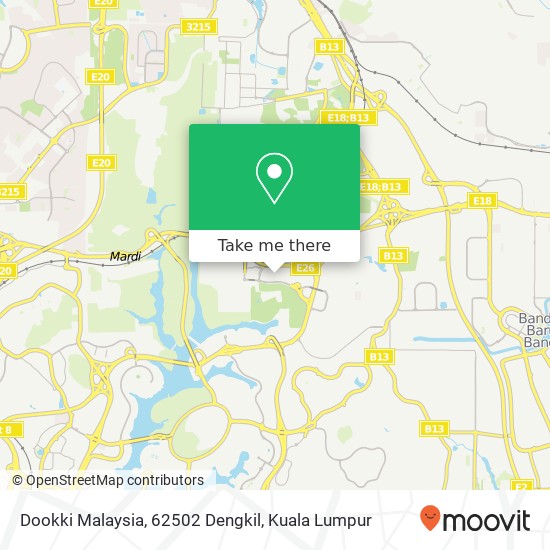 Peta Dookki Malaysia, 62502 Dengkil