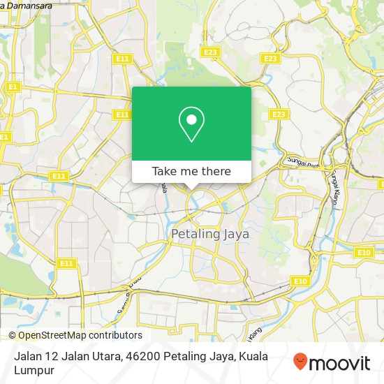Peta Jalan 12 Jalan Utara, 46200 Petaling Jaya