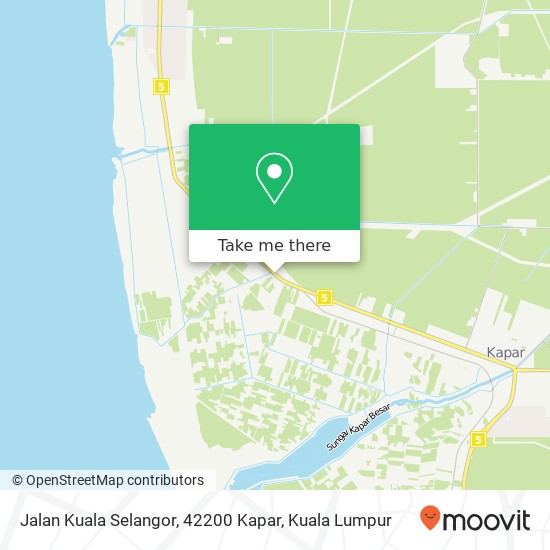 Peta Jalan Kuala Selangor, 42200 Kapar