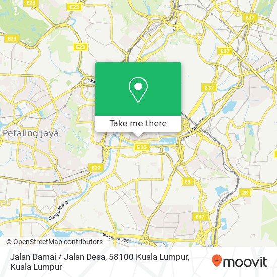 Jalan Damai / Jalan Desa, 58100 Kuala Lumpur map