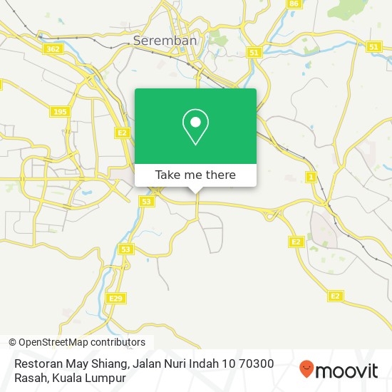 Restoran May Shiang, Jalan Nuri Indah 10 70300 Rasah map