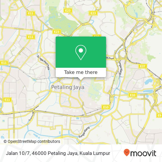 Peta Jalan 10 / 7, 46000 Petaling Jaya