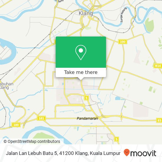 Peta Jalan Lan Lebuh Batu 5, 41200 Klang