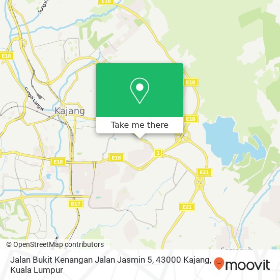 Peta Jalan Bukit Kenangan Jalan Jasmin 5, 43000 Kajang