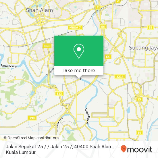 Jalan Sepakat 25 / / Jalan 25 /, 40400 Shah Alam map