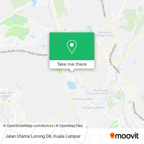 Jalan Utama Lorong D6 map