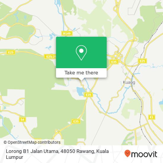 Peta Lorong B1 Jalan Utama, 48050 Rawang